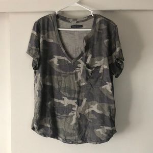 Abercrombie and Fitch camo v-neck Tee